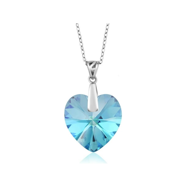 Gem Stone King Yellow Gold Plated 925 Sterling SilverYou Will Forever Be My Always Aquamarine & Diamond Pendant Gem Stone King Yellow Gold Plated 925 Sterling SilverYou Will Forever Be My Always Aquamarine & Diamond Pendant